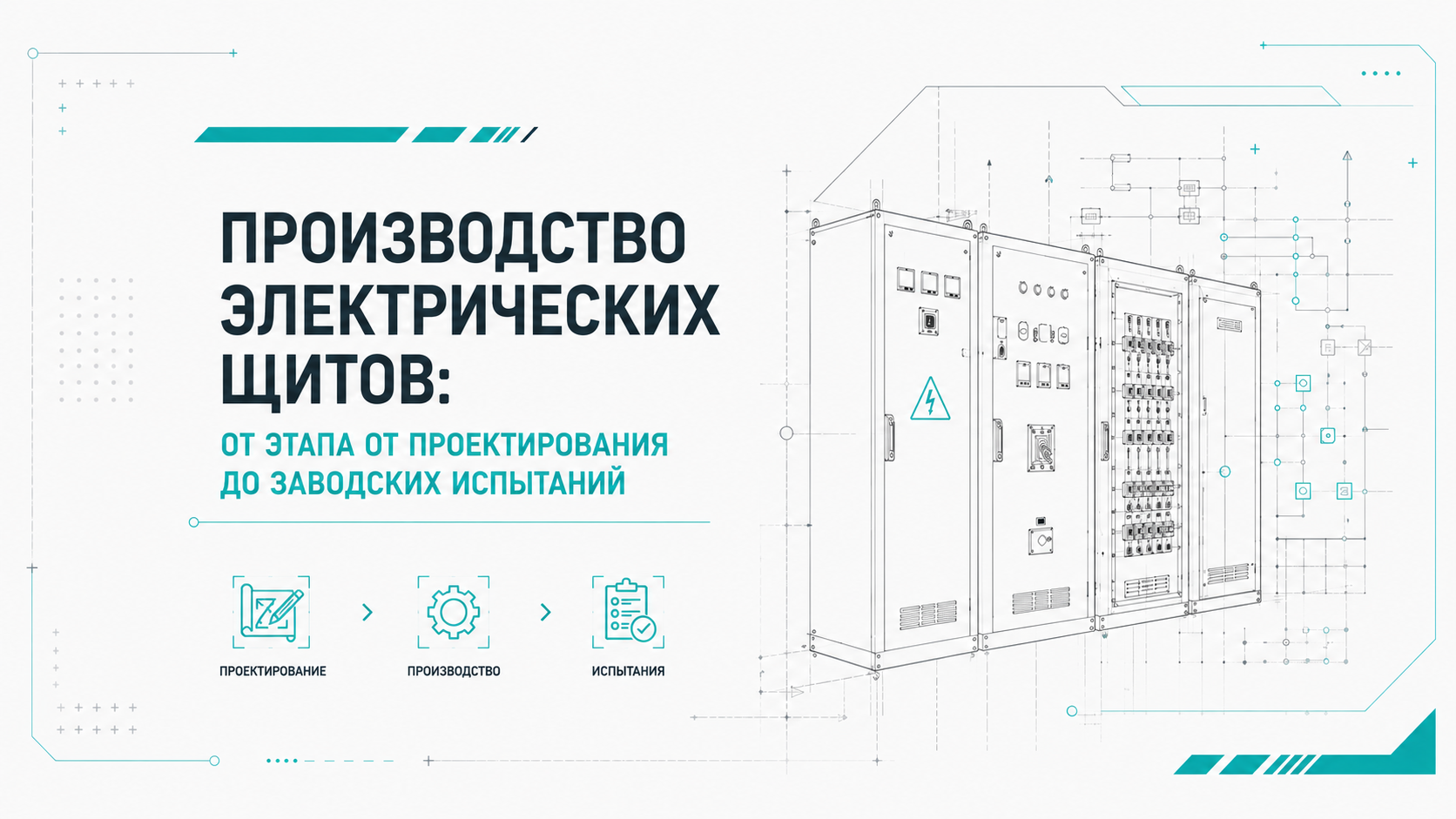 Производство электрических щитов: от этапа  проектирования до заводских испытаний.